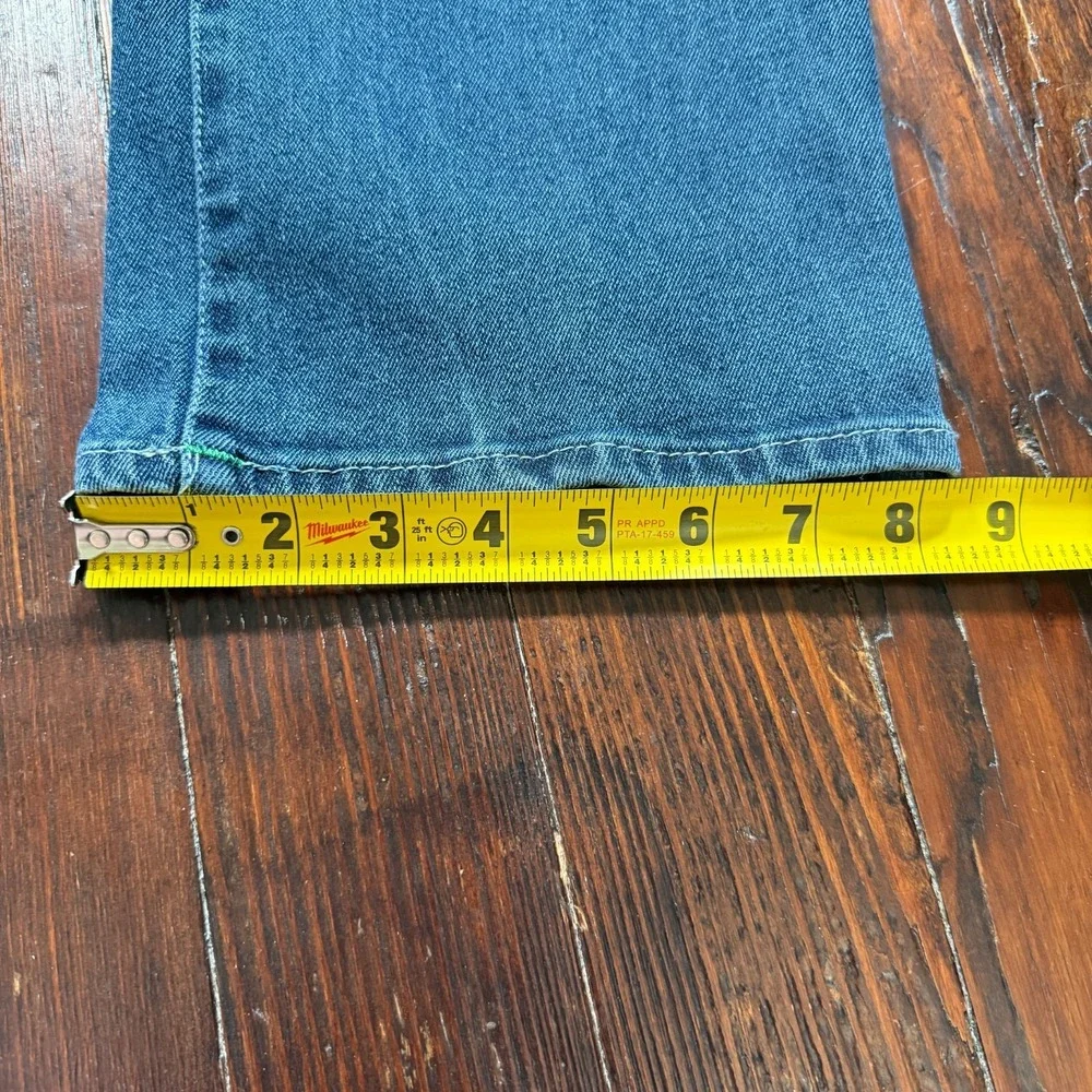 True Religion Jeans Mens 36x34 Blue Ricky Relaxed Straight Flap‎ Faded Whiskers